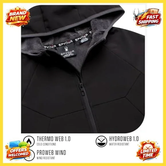 Men's Softshell Jacket Faux Fur Lined Water Wind Resistant Performance Fleece
